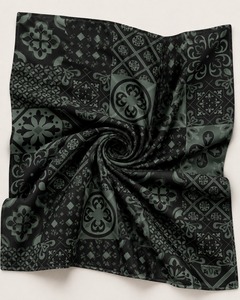 Tissu en coton peigné numérique Atelier Combed, motif mosaïque moderne, style carreaux héritage méditerranéen, couleur taupe contemporaine - Product Image 4