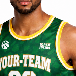 Ensemble Maillot et Short de Basketball Haute Performance en Tissu Mesh Léger, Personnalisable avec Logo, Nom et Numéro d'Équipe, Vente en Gros, Fournisseur OEM - Product Image 2