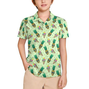 Chemises de golf pour jeunes garçons, design léger, flexibles, vêtements de sport pour joueurs de golf juniors, contrôle de l'humidité, col classique - Product Image 1