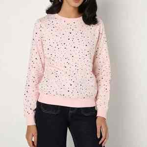 Custom oversized women's sweatshirt fleece <b>drop</b> shoulder pullover streetwear windproof gym casual wear - Product Image 1