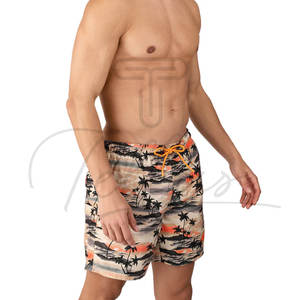 Pantalones Cortos de Playa a Rayas/Estampados Impermeables para Hombre, de Poliéster/Algodón, con Cierre de Cordón, Ropa Casual de Verano, Venta en Línea al Por Mayor - Product Image 3