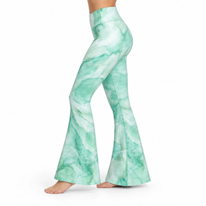 Casual Bell Bottom <b>Legging</b> Provides Soft Material Flexible Comfort & Stylish <b>Flared</b> Shape For Yoga Exercise & Everyday Lifestyle - Product Image 2