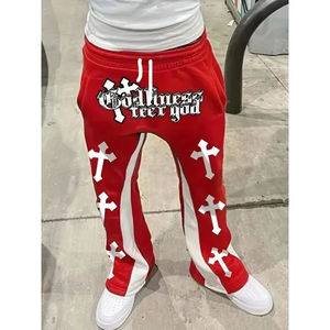 Pantalones Deportivos Rectos para Hombre, Estilo Y2K, con Estampado 3D, Desgastados, Corte Holgado, Cintura Media, Estilo Urbano, Hip Hop, Vintage - Product Image 1