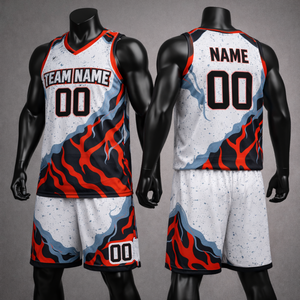 ชุดบาสเก็ตบอลแบบยูนิเซ็กซ์สั่งทำพิเศษสำหรับสโมสร ทีม โรงเรียน ระบายอากาศได้ดี ไซส์ใหญ่พิเศษ ชุดเสื้อเจอร์ซีย์ผ้าทวิลล์พิมพ์ลายแบบซับลิเมชั่น 100% โพลีเอสเตอร์ - Product Image 2