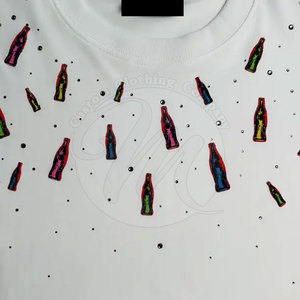 Customized Rhinestone T-Shirt For Men Best Quality Rhinestone T-Shirt For Sale Most Popular Design Rhinestone T-Shirt - Product Image 3