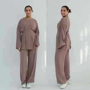 Abaya Moderna de Tela Nida Premium para Mujer, Informal, Elegante, Modesta, Islámica, para Uso Diario, Larga hasta el Suelo, Transpirable, de Secado Rápido - Product Image 5