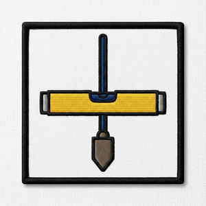 Patch brodé standard True Vertical, thermocollant, avec niveau à bulle, pour la construction, la signalisation et l'équipement, vente en gros - Product Image 3