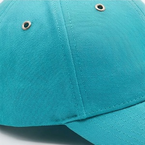 Casquette de baseball turquoise à 6 panneaux, réglable, unisexe, décontractée, couleur unie, tissu sergé, taille adulte - Product Image 5