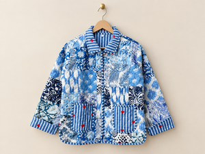 Veste matelassée en coton pour femme à col boutonné - Vente en gros - Product Image 4