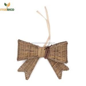 Bonito nudo de ratán marrón Natural, decoración de puerta, temporada festiva, adornos navideños para juguetes de bebé, decoraciones navideñas para el hogar - Product Image 1