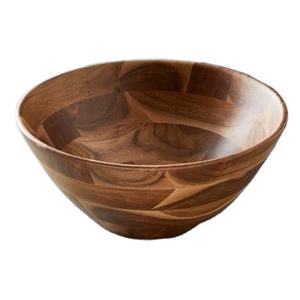Premium Handcrafted Wooden Serving Bowl <b>Solid</b> <b>Wood</b> <b>Round</b> Platter for USA Europe <b>Dining</b> <b>Table</b> Home Decor - Product Image 3