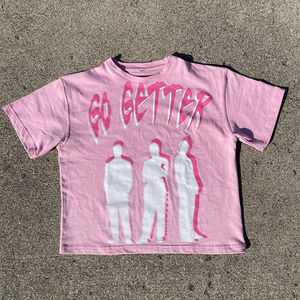 Camiseta Personalizada con Logotipo Vintage, Lavada al Ácido, para Hombre, de Algodón Grueso, Transpirable, 100% Algodón - Product Image 3