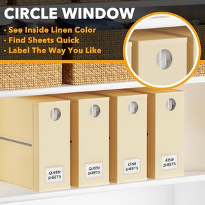 Set da 4 Organizzatori XL (Qu) Pieghevoli per Lenzuola con Finestra, per Armadi e Guardaroba - Product Image 3