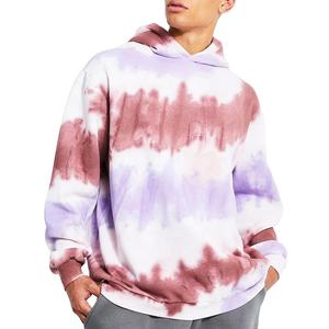 Sweats à capuche pour hommes personnalisés Tie Dye Design Street Wear 100% coton Hoodies Techniques brodées Digital Winter 2 Pcs - Product Image 1