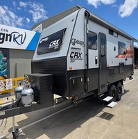 Nouvelle remorque de camping tout-terrain hybride de qualité supérieure, conforme aux normes australiennes, mini 4x4, pour voyages en famille, légère et luxueuse