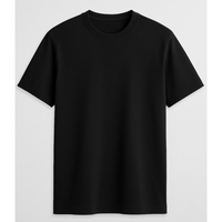 T-shirt en jersey à manches courtes de couleur personnalisée, col rond, surdimensionné, tricoté, décontracté, uni, 100% coton, respirant, écologique