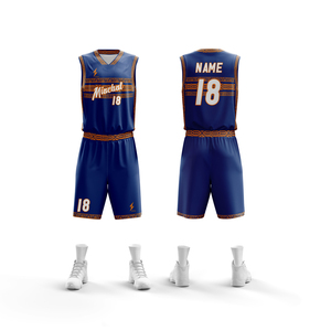 Mickal Custom Basketball Jersey Set Unisex V-Neck Sleeveless Sublimated Moisture Wicking <b>Athletic</b> Uniform 100% Polyester Elastic - Product Image 3