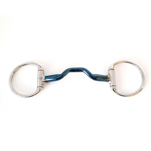 Bocado de caballo de acero inoxidable de alta calidad, personalizable, con diseño Eggbutt y portes, mejillas lisas, contacto cómodo y alivio para la lengua - Product Image 1