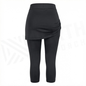 North Approach High Waist Asymmetric Yoga <b>Leggings</b> <b>With</b> <b>Pockets</b> Sweat Wicking Breathable Calf Length Women's Sportswear - Product Image 2