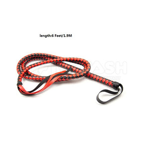 Fouet en cuir professionnel, cuir véritable, poignée robuste, design flexible, idéal pour la pratique, l'extérieur et la collection - Product Image 2