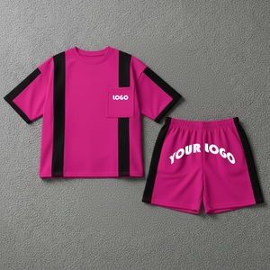 Custom Graphic Stylish Tee Shirt Short <b>Sets</b> Streetwear Round Neck Printed All-Match Casual T Shirt With Shorts <b>Sets</b> OEM Services - Product Image 1