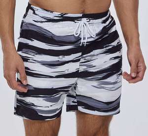 Men's Quick Dry Breathable <b>Board</b> Shorts Sublimation Print Elastic Waist Casual Swimwear Pockets Mid Length 100% Polyester Hip - Product Image 3