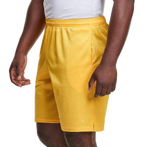 Shorts de sport en maille couleur unie avec logo personnalisé, shorts d'été en maille, mode décontractée, double couche - Product Image 1