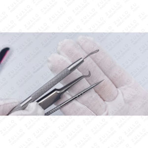 Kit professionnel 2 pièces en acier inoxydable pour l'élimination des points noirs et de l'acné, nettoyeur de pores, traitement des rides, kit de soin du visage - Product Image 4