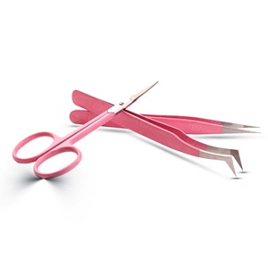 Ventes chaudes Ensemble de pinces à cils Ciseaux de beauté et recourbe-cils Testés à la main Pinces à isolation durables - Product Image 1