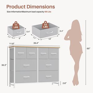 Nuevo Mueble para TV Resistente de Color Gris Claro para Dormitorios, Salas de Estar, Entradas y Armarios - Product Image 2