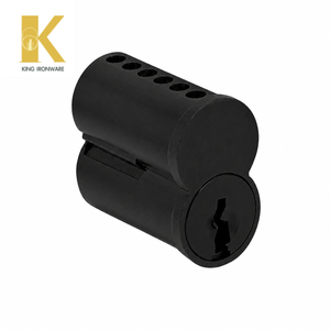 Cilindro de Cerradura de Puerta de Latón con Múltiples Opciones de Ranura para Llave, Negro Mate, 6 Pines, Ranura Q SFIC, para Seguridad en Edificios Comerciales - Product Image 4