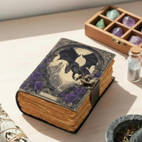 Carnet en cuir imprimé dragon, livre païen de fantasy sombre, lecture classique des Ombres, papier à bords festonnés antique, fait main, occulte