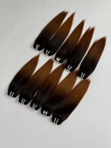 Extensiones de Cabello Humano Ombre Marrón Vietnamita – Cabello Virgen con Cutícula Alineada, Liso Natural, 100% Cabello Humano - Product Image 1
