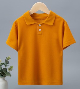 Polo décontracté uni à col rond, respirant, tricoté, 180g, anti-rétrécissement, polyester/coton, manches courtes - Product Image 1
