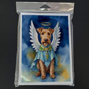 Whimsical A7 Tamaño 5x7 Terrier irlandés 'My Angel' Tarjetas de notas en blanco Paquete de 8 con sobres para saludos - Product Image 3