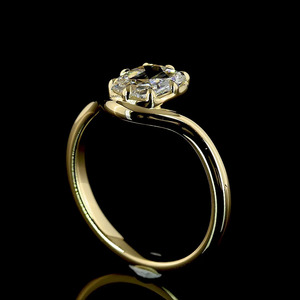 Bague de fiançailles solitaire en diamant de laboratoire taille coussin, or 10K/14K/18K plaqué rhodium, argent 925/935, cadeau personnalisé pour mariage ou fête - Product Image 3
