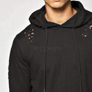 Trendy Distressed <b>Hoodie</b> For Men Casual Fashion <b>Hoodies</b> With Unique Fade Texture And Modern Look - Product Image 3