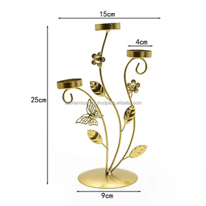 Bougeoirs de pilier en métal bougies de pot de photophore votives noir décoration de la maison Carton de noël - Product Image 4