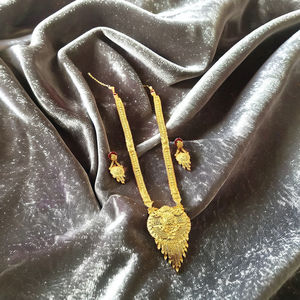 ชุดเครื่องประดับยาวแฟชั่นไมโครโกลด์14K 18K 24K ชุดเครื่องประดับทรงยาวรูปทรงไมโครชุดเครื่องประดับงานแต่งแบบดั้งเดิม - Product Image 4