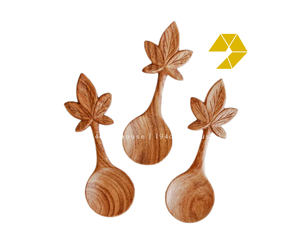 Cuillère en bois artisanale en forme de branche d'arbre, cuillère de cuisine en bois naturel du Vietnam, cuillère décorative en bois de branche d'arbre avec logo personnalisé, bois rouge - Product Image 5