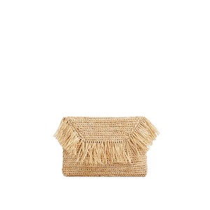 Pochette en raphia crochetée à la main, style moderne, sac de plage d'été en paille tressée, sac à main écologique en matériaux naturels - Product Image 6