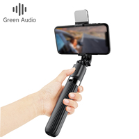 GAZ-L03S Blueteeth selfie stick intégré mini LED lumière de remplissage support caméra dieu trépied caméra
