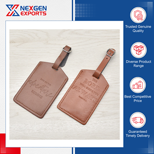Nouvelles arrivées en stock, étiquettes de bagages en cuir PU écologiques faites à la main de qualité supérieure pour les acheteurs en gros - Product Image 2