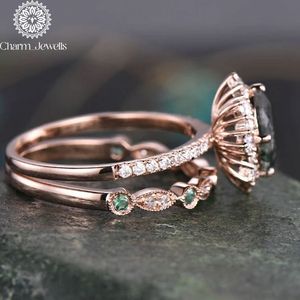 แหวนหมั้นแบบคลาสสิกชุบทอง18K ของผู้หญิง Charm_Jewells พร้อมการตั้งค่ารูปวงรี - Product Image 4