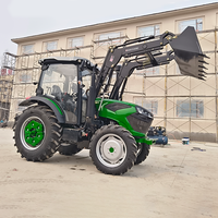 Hochleistungs-Dieselkraftstoff 100 PS Radlader 4x4 Landwirtschaftlicher Radantrieb Multifunktionaler Mini-Traktor mit Getriebeantrieb und Testbericht