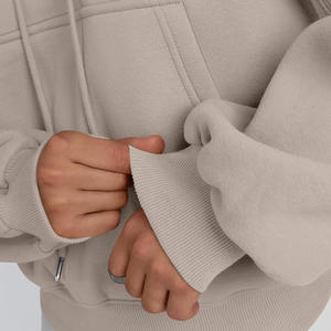 Sudadera con Capucha Corta para Mujer, 100% Algodón Grueso, con Logotipo Personalizado en la Parte Delantera, para Moda Urbana de Invierno - Product Image 3