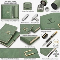 Подарочный набор 4 в 1: персонализированный ежедневник, ручка, USB-накопитель, бутылка для воды с именем. Корпоративный подарочный набор для врачей и сотрудников.