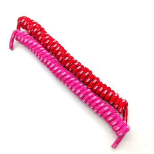 Vente en gros de lacets bouclés en spirale élastiques colorés personnalisés sans attache - Product Image 2