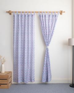 Rideaux filtrants la lumière en coton 100% imprimé floral, style pastoral, personnalisables et écologiques pour la maison et le bureau, utilisables toute l'année - Product Image 1