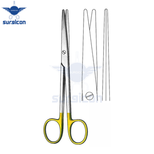 Tijeras de Precisión Médicas Quirúrgicas TC Doradas Rectas y Opacas de 16 cm / 6-1/4 Pulgadas - Product Image 2